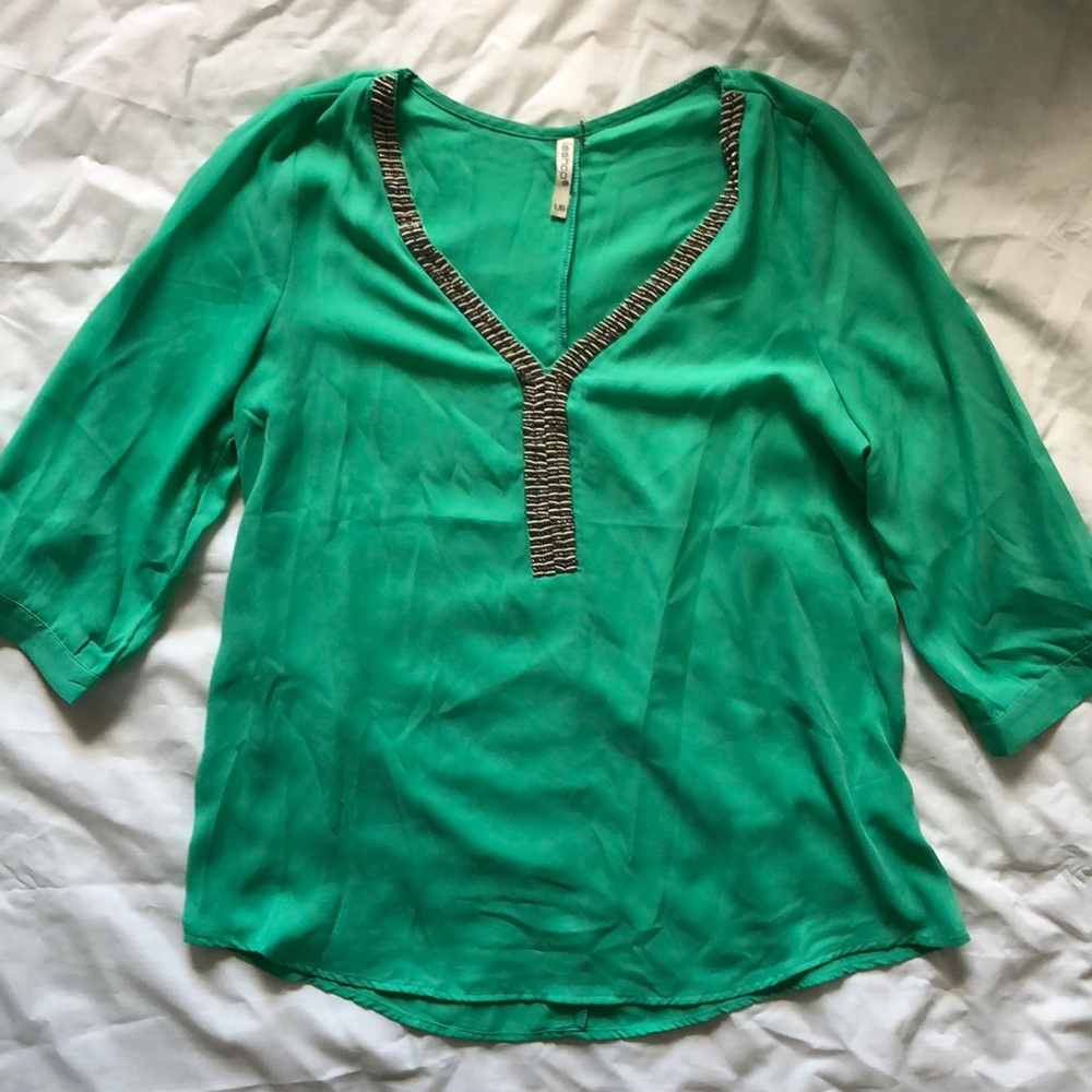 Blouse with beading